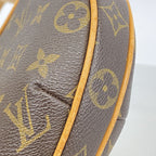 Louis Vuitton Shoulder Bag Monogram Pochette Croissant Brown — view 7