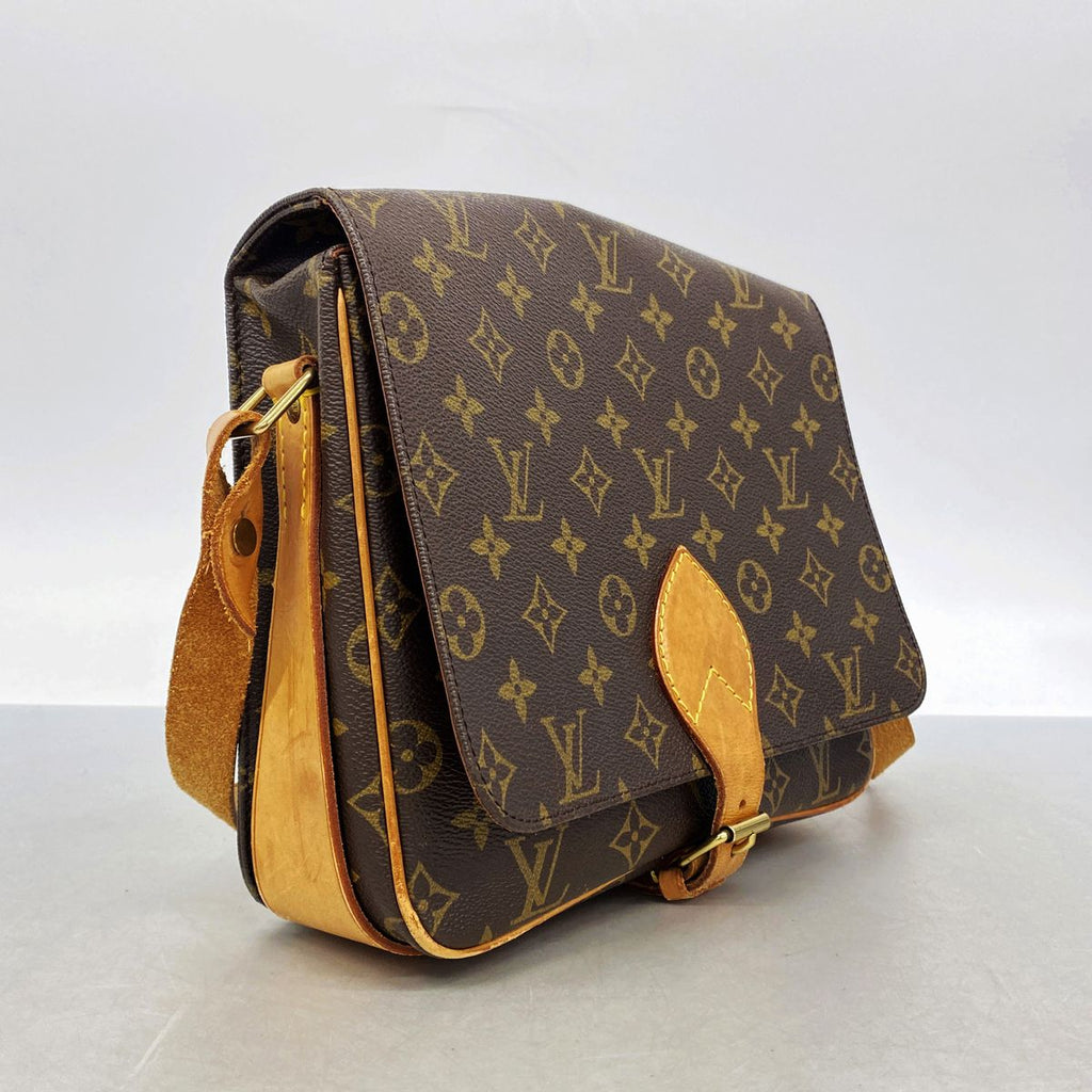 Louis Vuitton Shoulder Bag Monogram Cartouchiere GM Brown — view 2