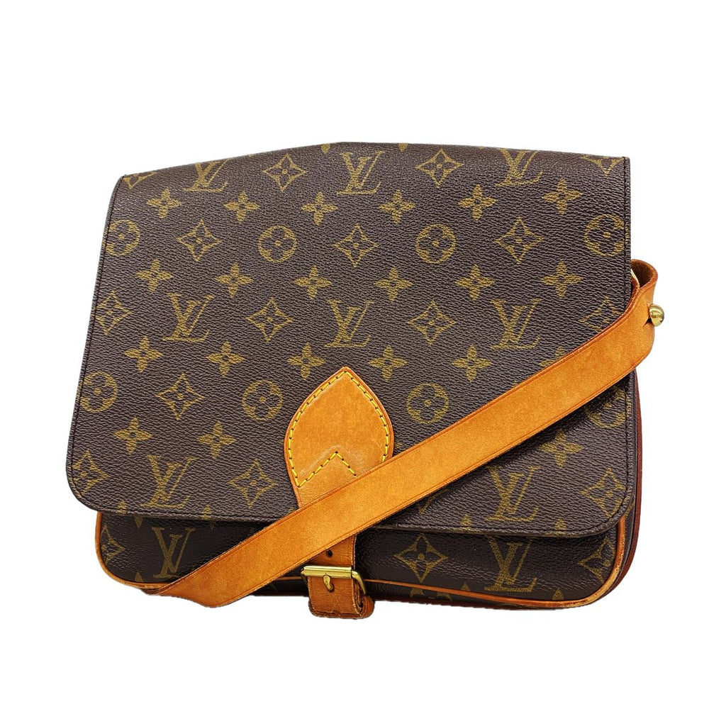 Louis Vuitton Shoulder Bag Monogram Cartouchiere GM Brown