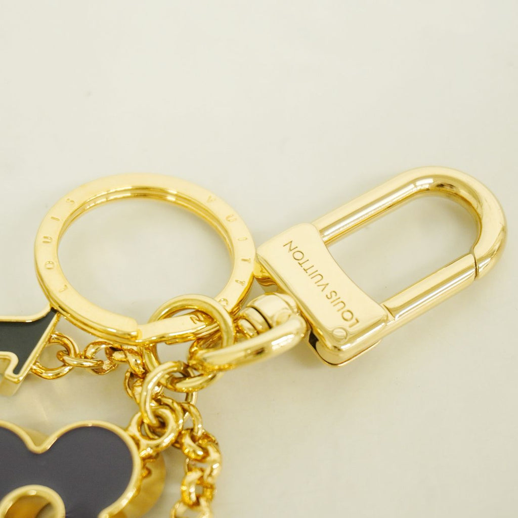 Louis Vuitton Key Holder Charm Fleur de Monogram Gold Multicolor — view 4