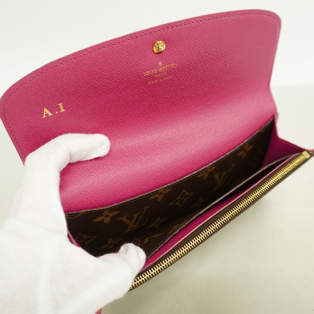 Louis Vuitton Wallet Monogram Portefeuille Emily Flower Charm Hot Pink — view 3