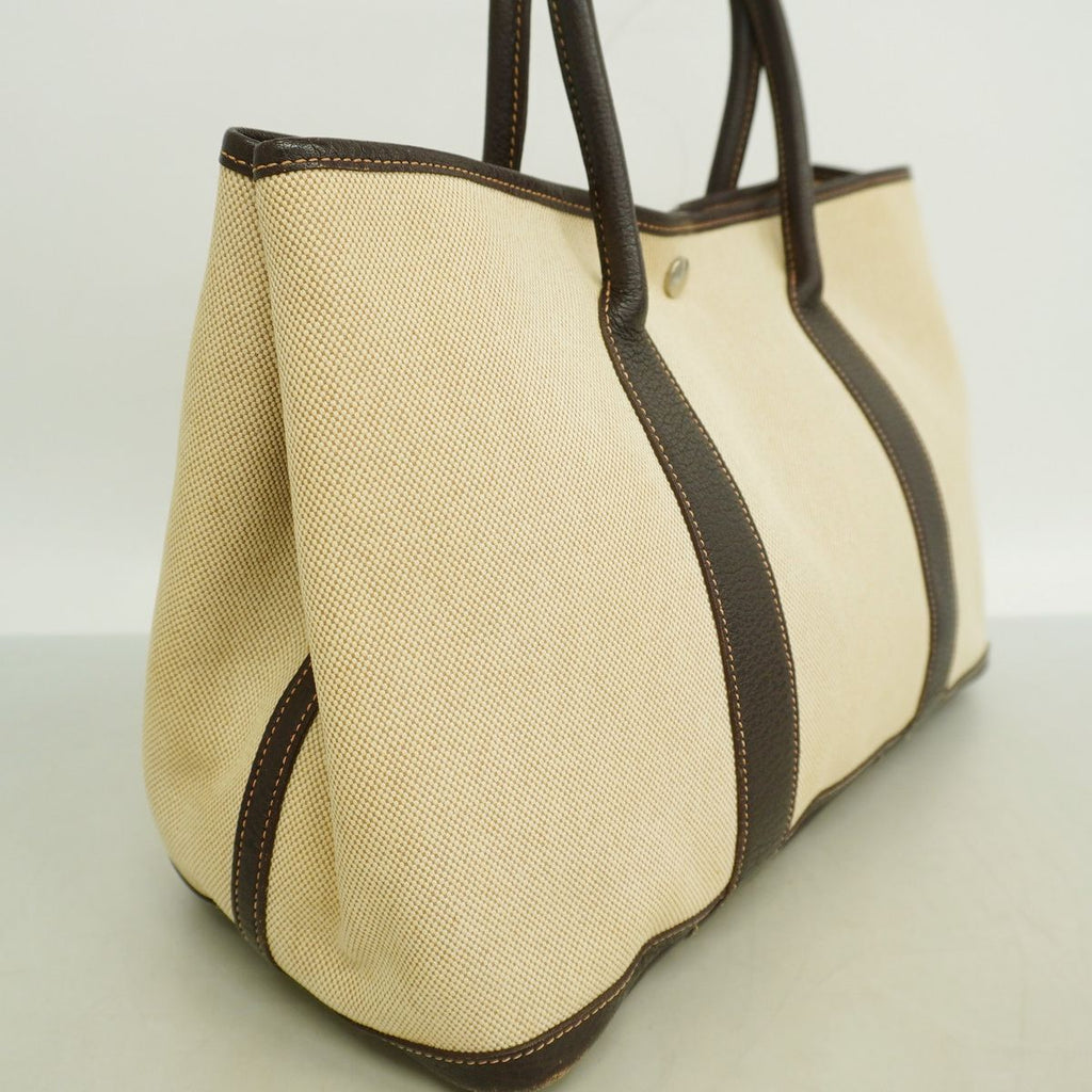 Hermes Tote Bag Garden Party PM Toile H Brown Silver — view 2