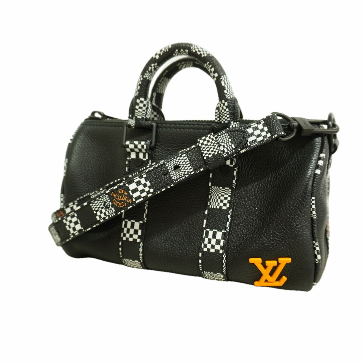 Louis Vuitton Handbag Damier Distorted Keepall XS Black 2-Way Bag
