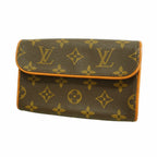 Louis Vuitton Waist Bag Monogram Pochette Florentine Brown