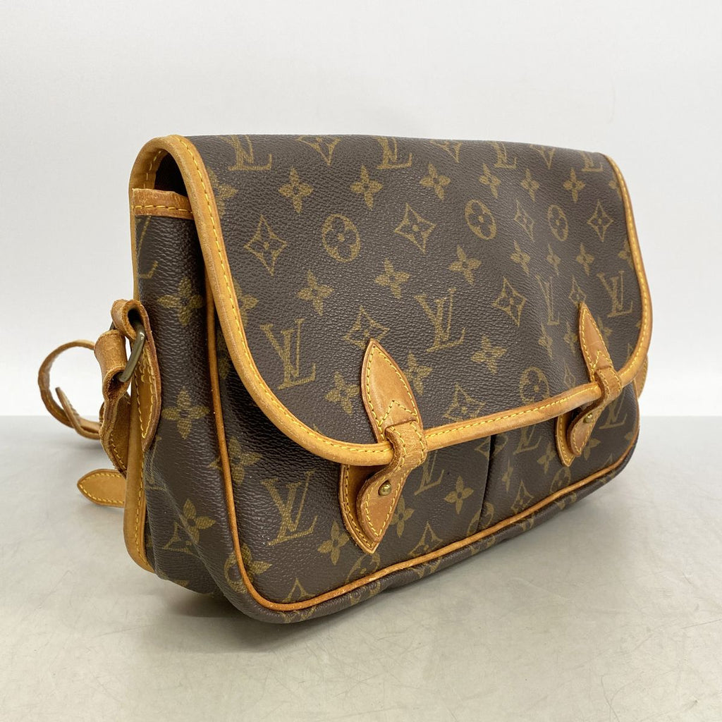 Louis Vuitton Shoulder Bag Monogram Gibeciere MM Brown — view 2