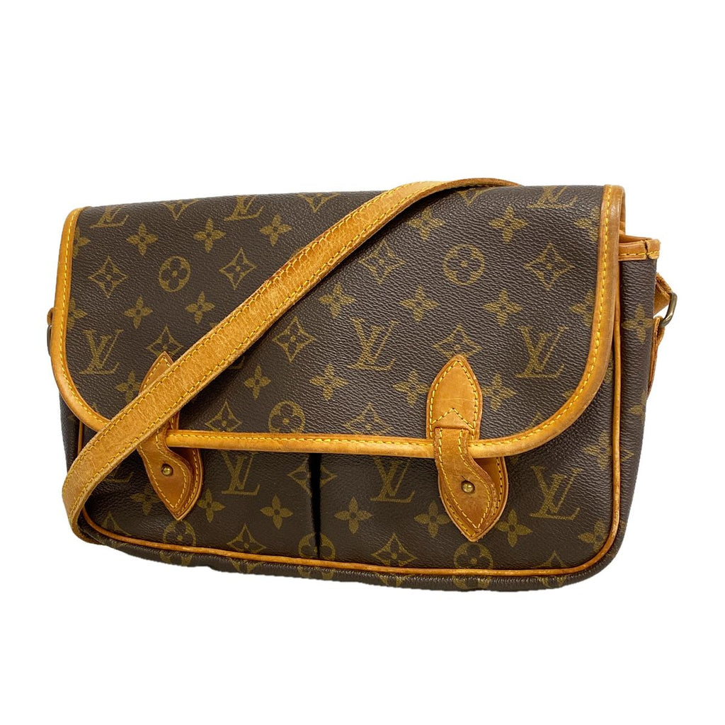 Louis Vuitton Shoulder Bag Monogram Gibeciere MM Brown