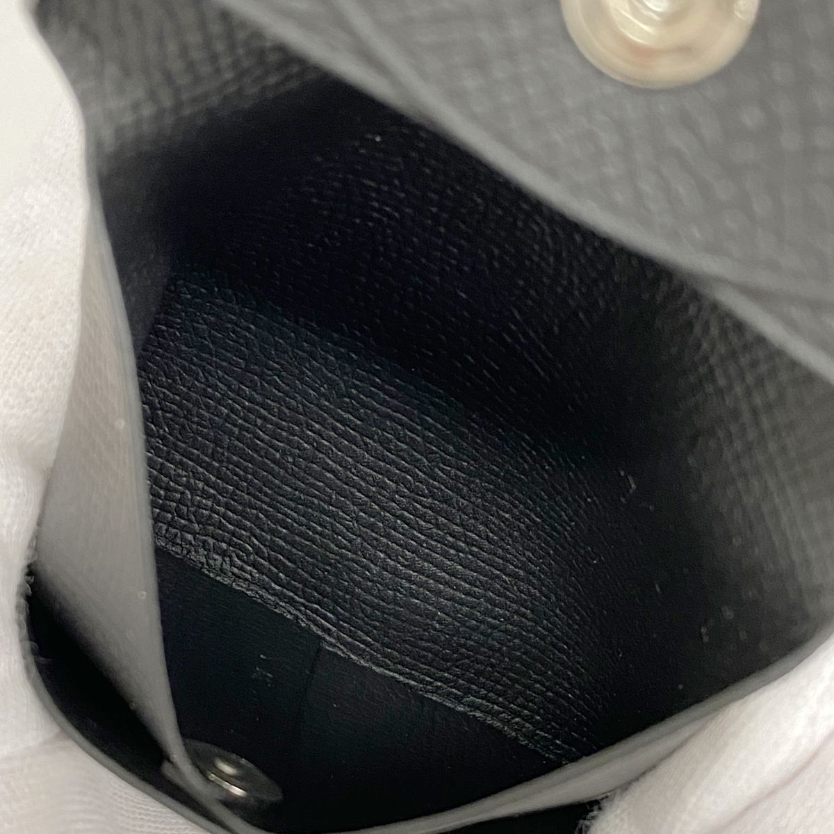 Hermes Coin Purse Bastia Veau Epsom Black Silver — view 3