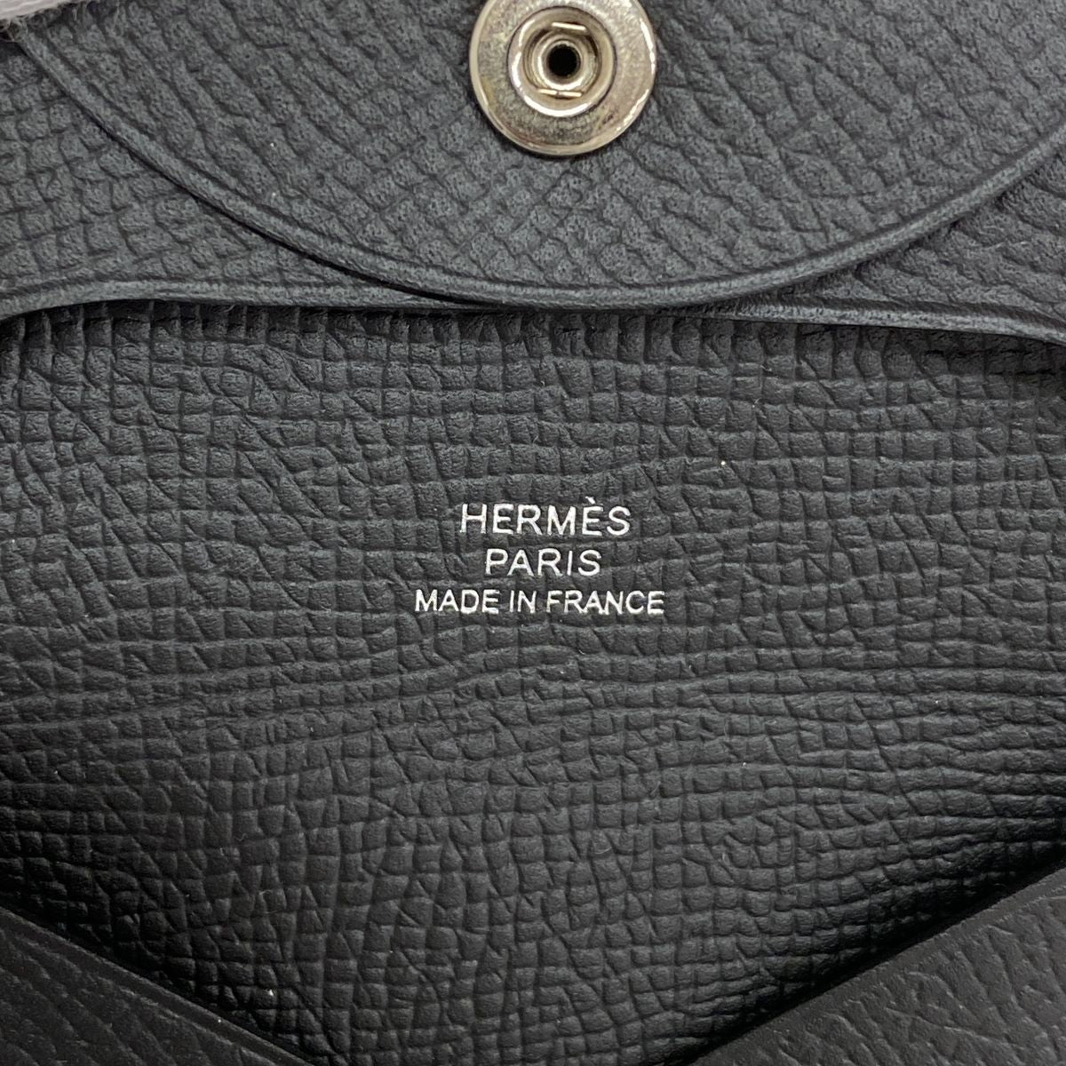 Hermes Coin Purse Bastia Veau Epsom Black Silver — view 4