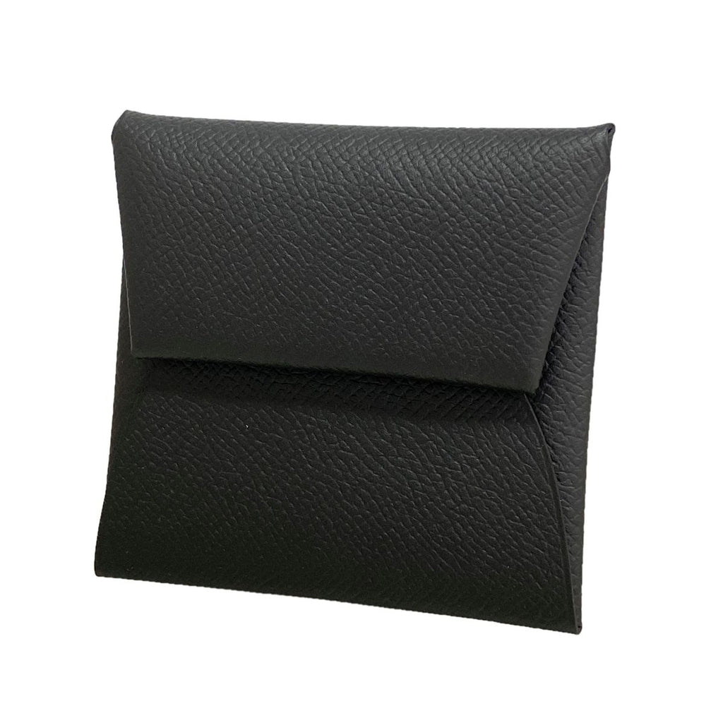 Hermes Coin Purse Bastia Veau Epsom Black Silver
