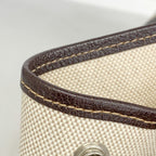 Hermes Tote Bag Garden Party PM Toile H Brown Silver — view 7