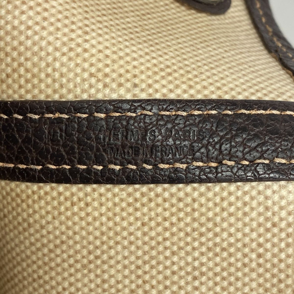 Hermes Tote Bag Garden Party PM Toile H Brown Silver — view 5