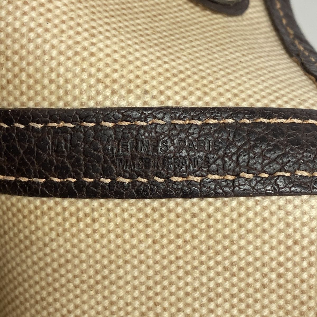 Hermes Tote Bag Garden Party PM Toile H Brown Silver — view 5