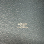Hermes Handbag Picotin Lock MM Taurillon Clemence Blue Jean Silver — view 5