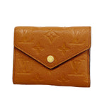 Louis Vuitton Trifold Wallet Monogram Empreinte Portefeuille Victorine Cognac