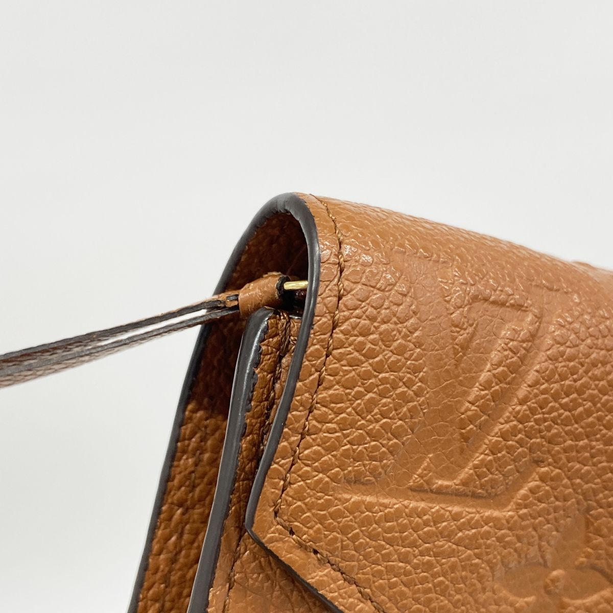 Louis Vuitton Trifold Wallet Monogram Empreinte Portefeuille Victorine Cognac — view 6
