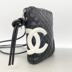 Chanel Shoulder Bag Cambon Lambskin Black Silver — view 2