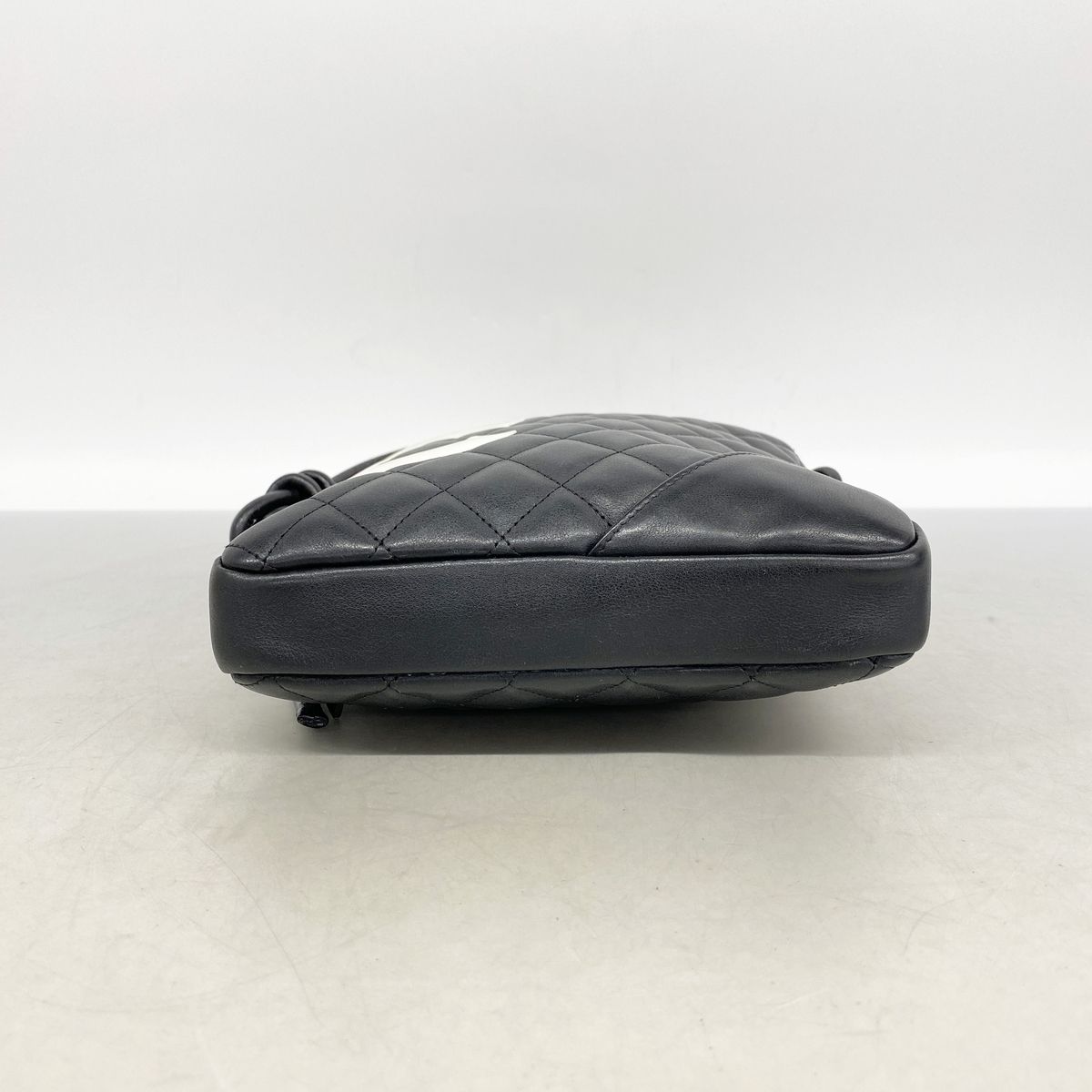 Chanel Shoulder Bag Cambon Lambskin Black Silver — view 3