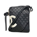 Chanel Shoulder Bag Cambon Lambskin Black Silver