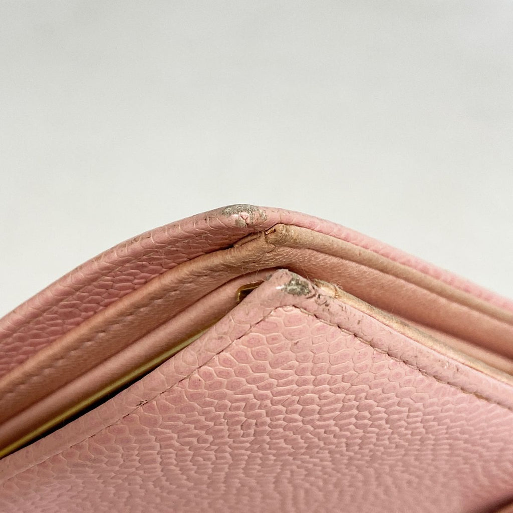 Chanel Wallet Caviar Leather Pink Gold — view 6