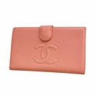 Chanel Wallet Caviar Leather Pink Gold