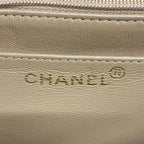 Chanel Shoulder Bag Quilted Jumbo CC Logo Lambskin Beige Gold — view 5