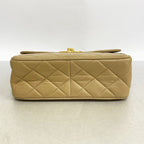 Chanel Shoulder Bag Quilted Jumbo CC Logo Lambskin Beige Gold — view 3
