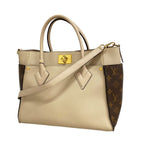 Louis Vuitton Handbag Monogram on My Side MM Brown Beige 2-Way Bag