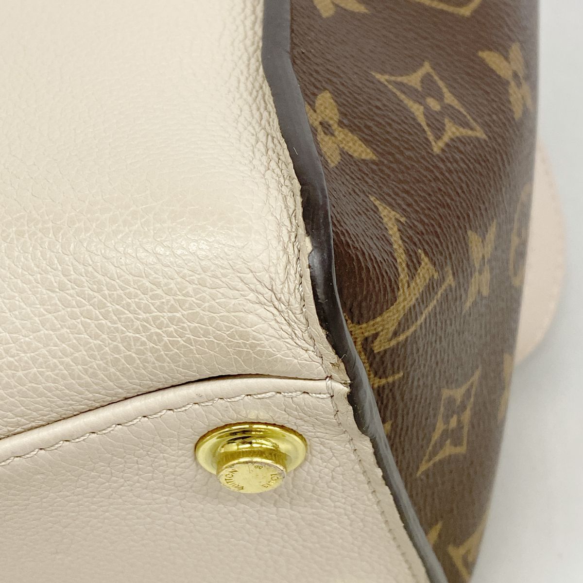 Louis Vuitton Handbag Monogram on My Side MM Brown Beige 2-Way Bag — view 6