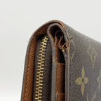 Louis Vuitton Wallet Monogram Porte Papier Zip Brown — view 5