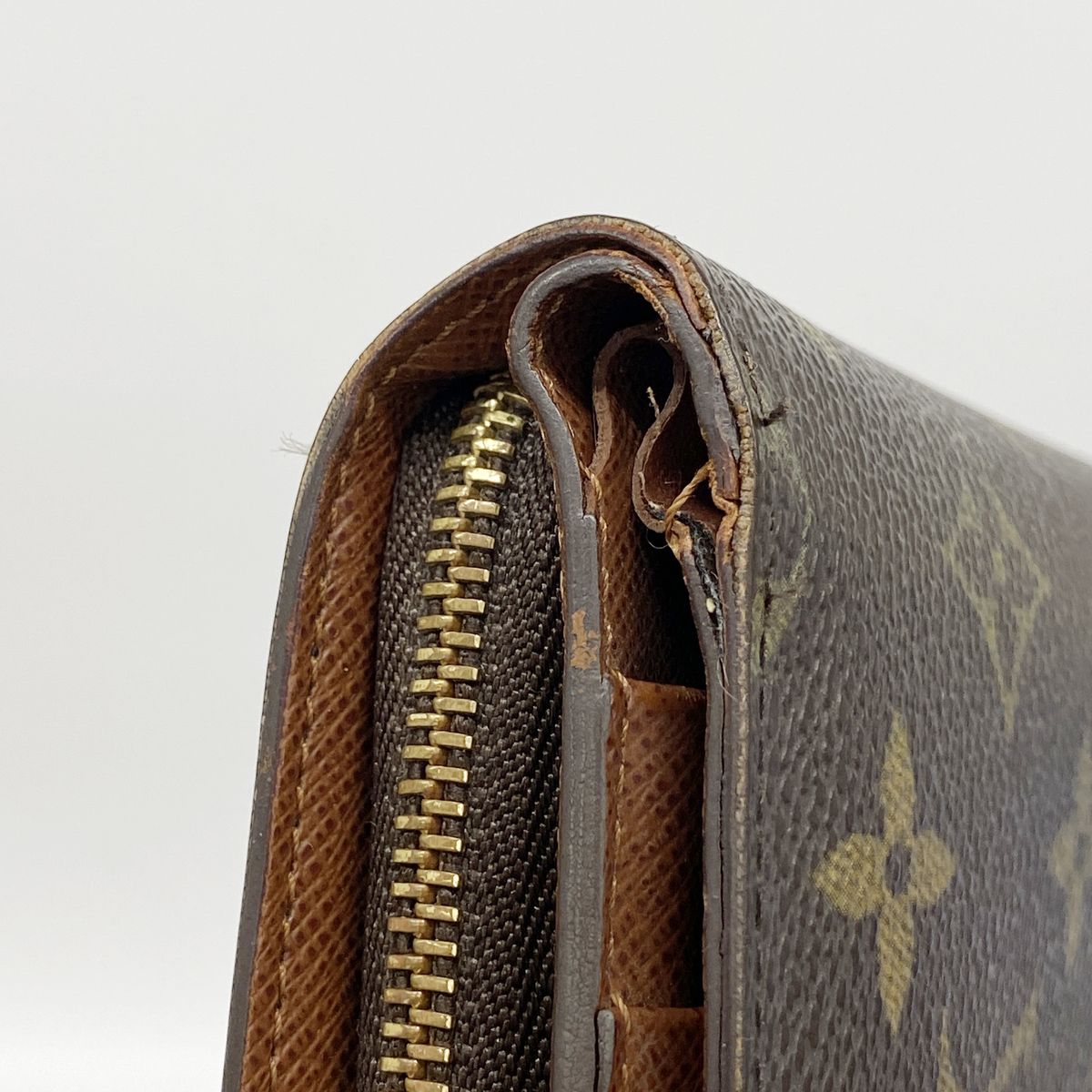 Louis Vuitton Wallet Monogram Porte Papier Zip Brown — view 5
