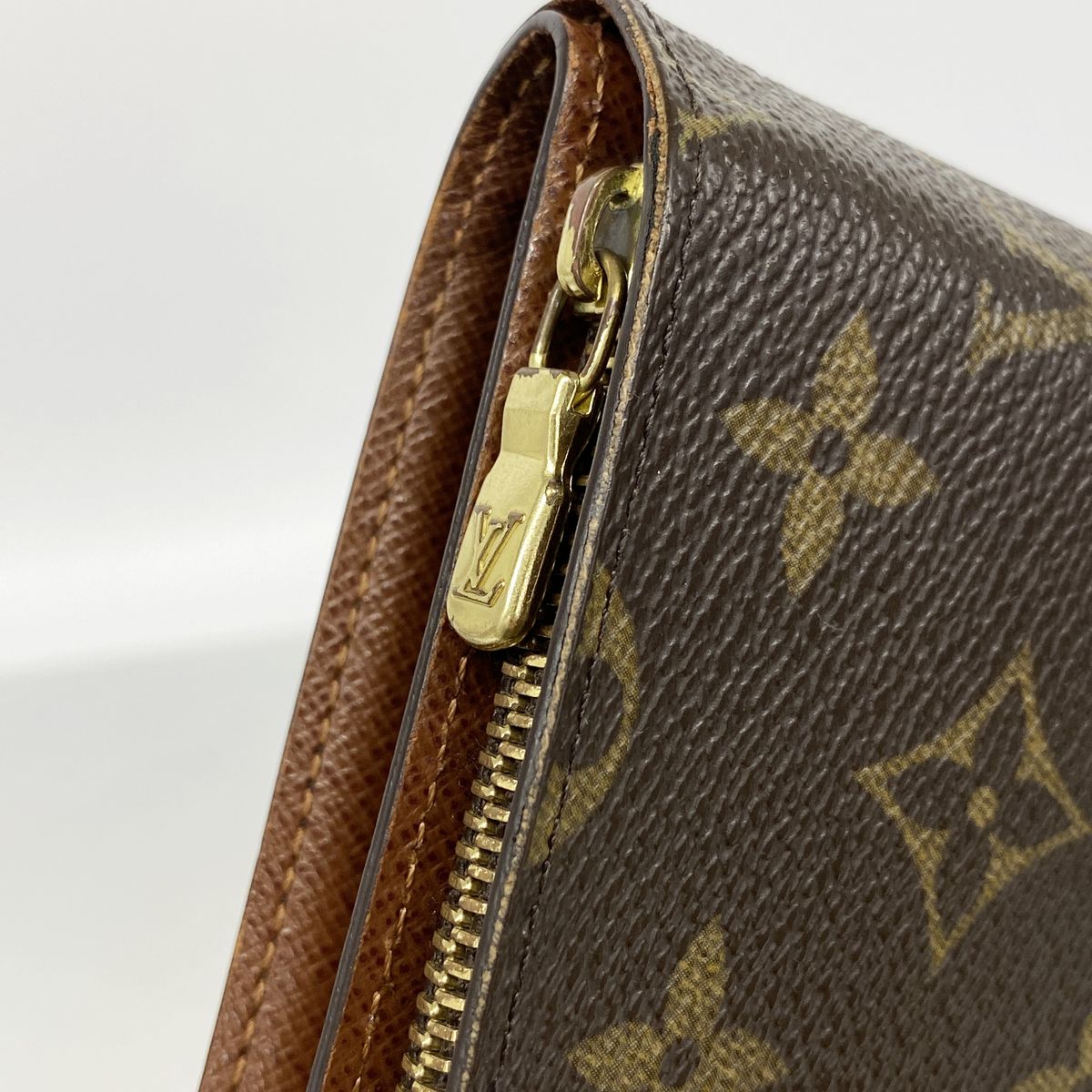 Louis Vuitton Wallet Monogram Porte Papier Zip Brown — view 7