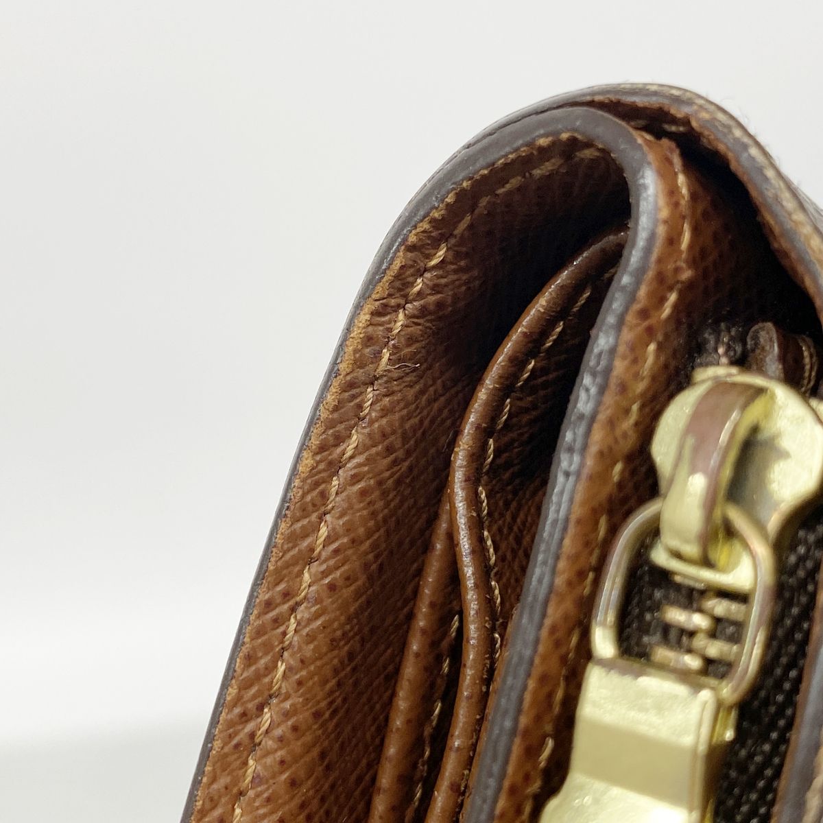 Louis Vuitton Wallet Monogram Porte Papier Zip Brown — view 8