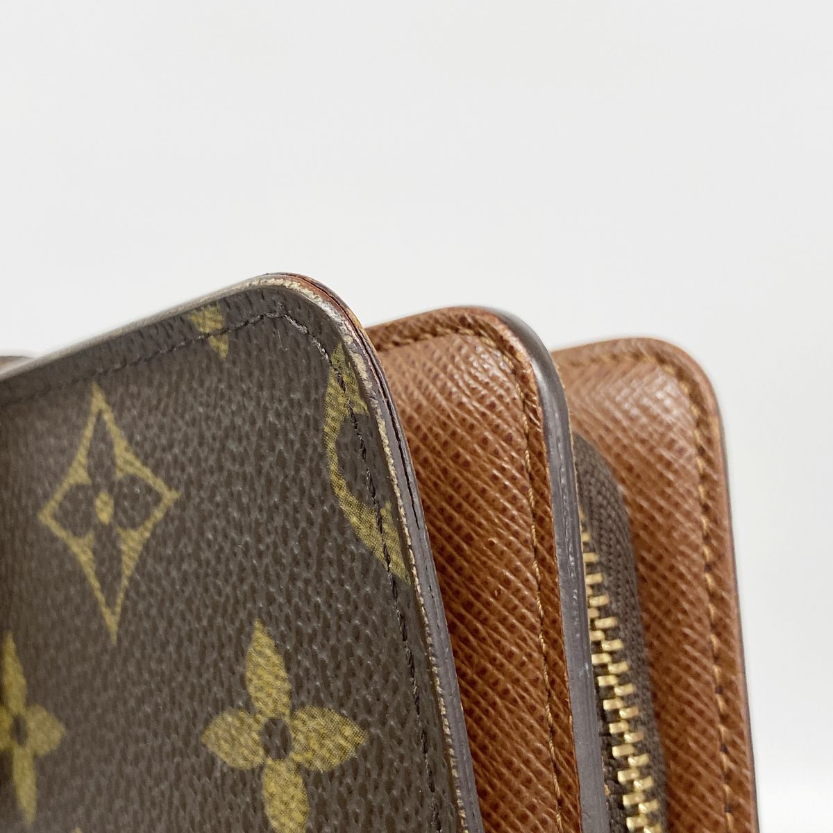 Louis Vuitton Wallet Monogram Porte Papier Zip Brown — view 6