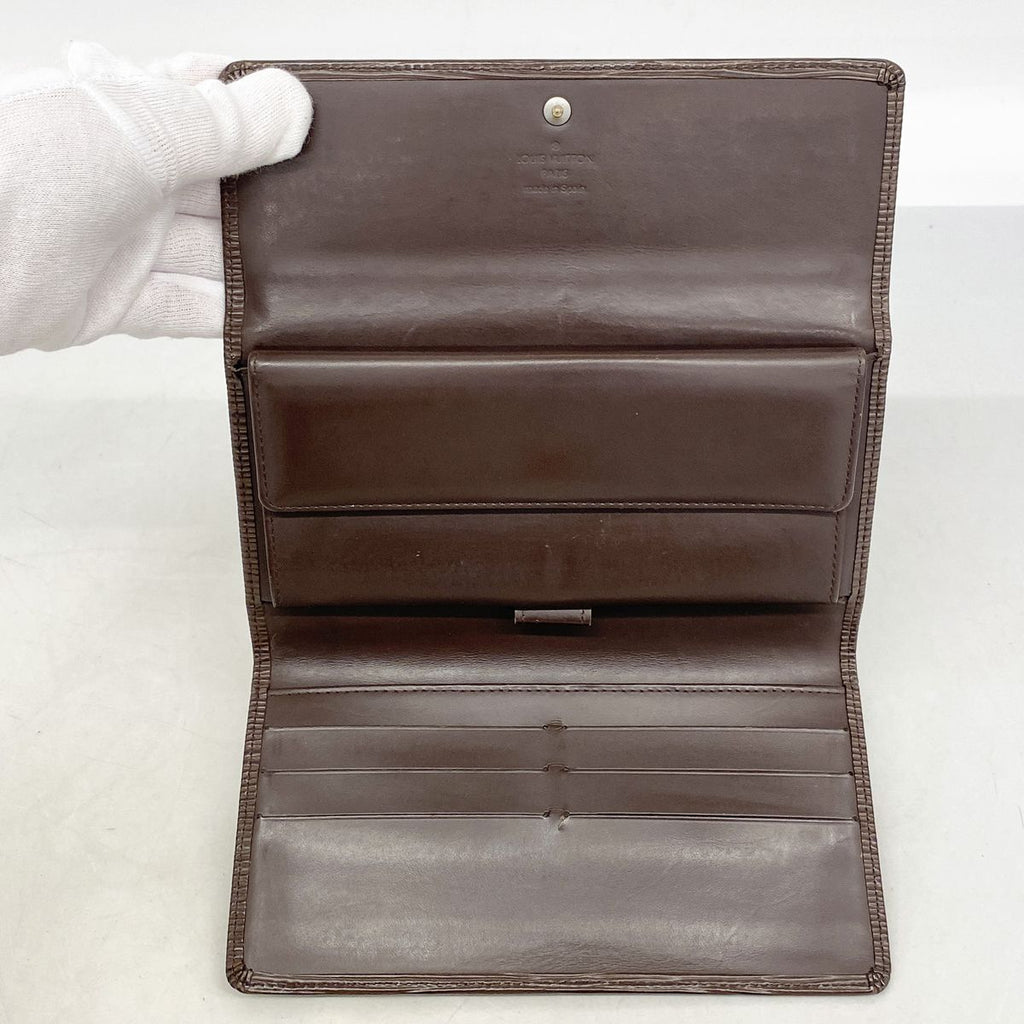Louis Vuitton Trifold Wallet Epi Porte Tresor International Mocha — view 3