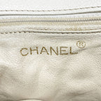 Chanel Handbag Quilted Caviar Leather White Gold — view 5