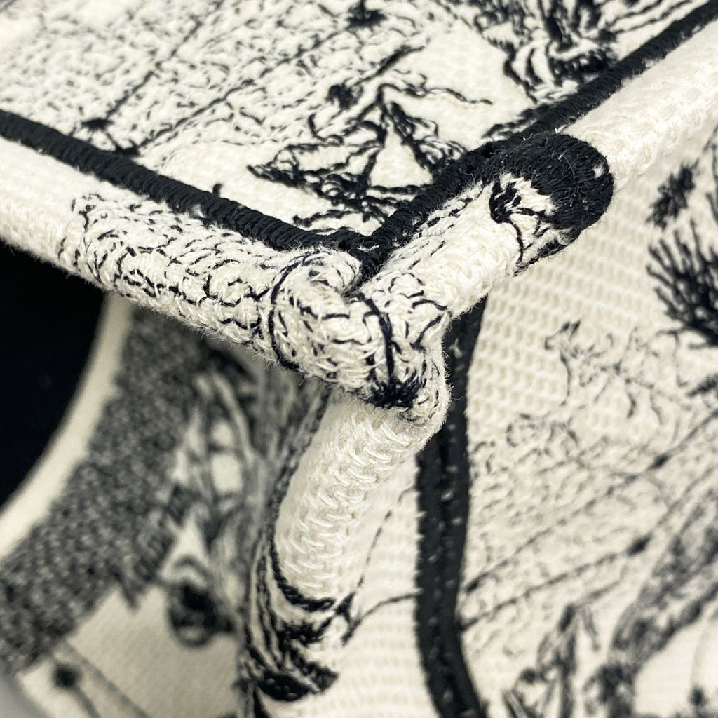 Dior Tote Bag Book Canvas Ivory Black — view 7