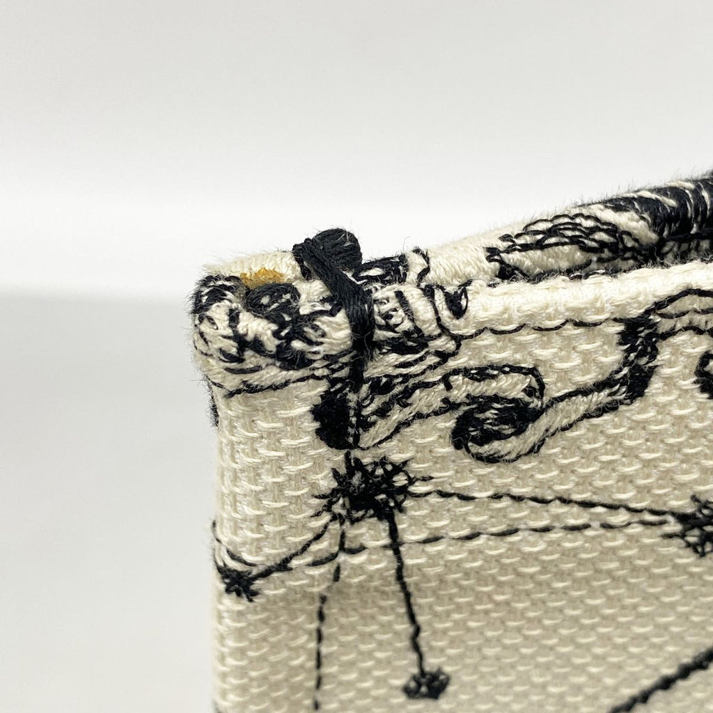 Dior Tote Bag Book Canvas Ivory Black — view 6