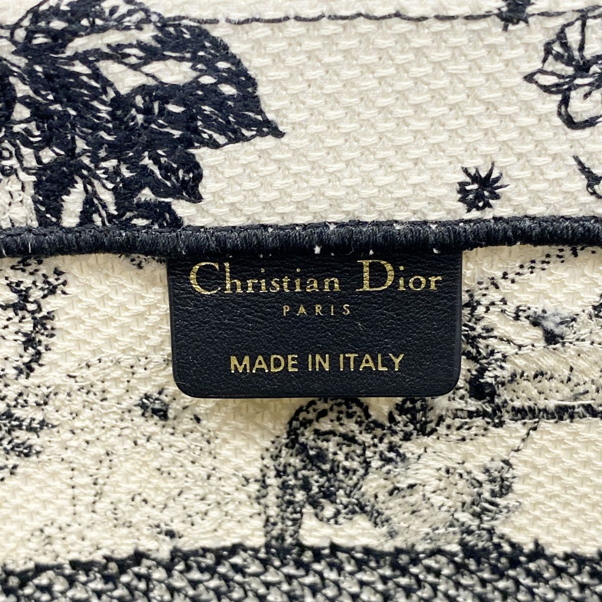 Dior Tote Bag Book Canvas Ivory Black — view 5