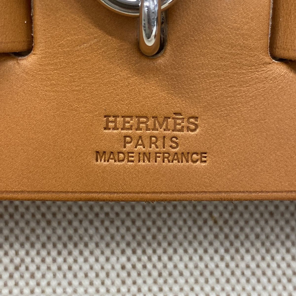 Hermes Handbag Herbag MM Toile H Natural Silver 2-Way Bag — view 5