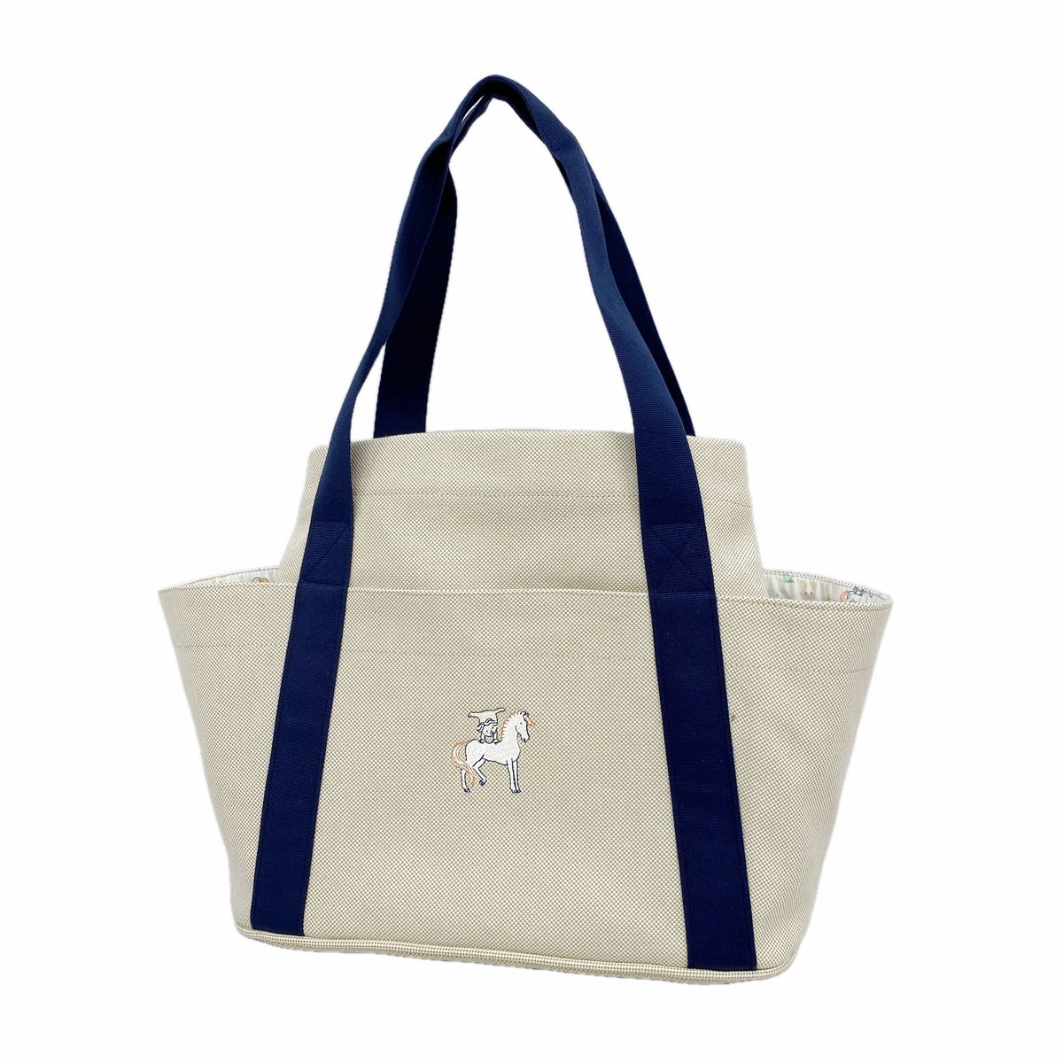 Hermes Diaper Bag Cabriole Toile H Navy Silver