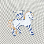 Hermes Diaper Bag Cabriole Toile H Navy Silver — view 8