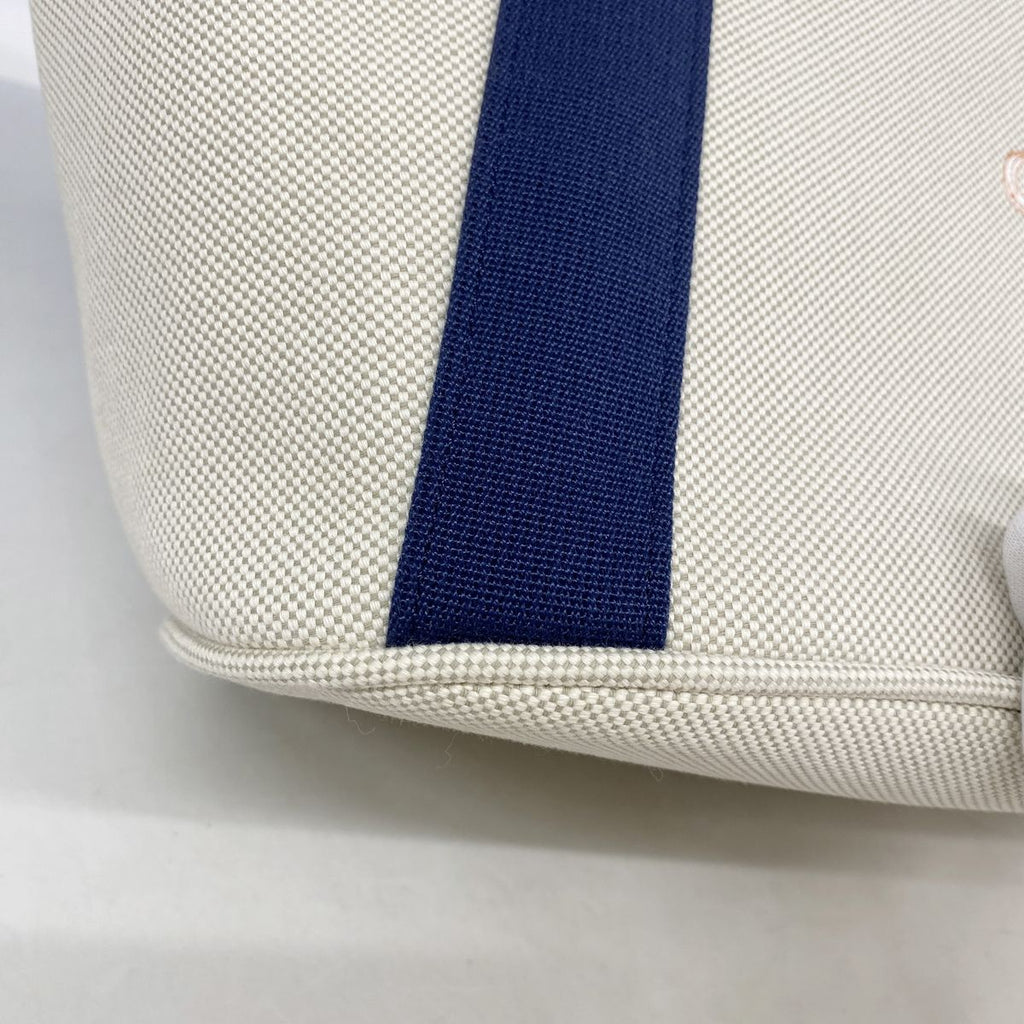 Hermes Diaper Bag Cabriole Toile H Navy Silver — view 6