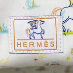 Hermes Diaper Bag Cabriole Toile H Navy Silver — view 5
