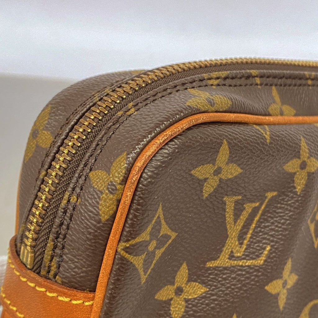 Louis Vuitton Clutch Monogram Marly Dragonne GM Brown — view 6