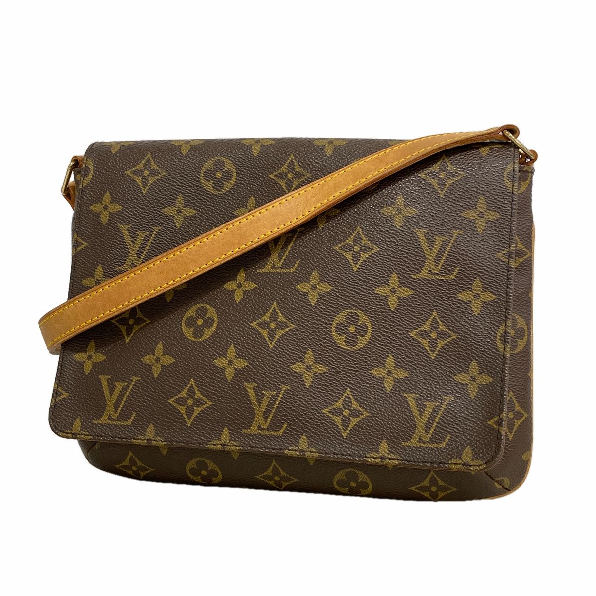 Louis Vuitton Shoulder Bag Monogram Musette Tango Short Strap Brown