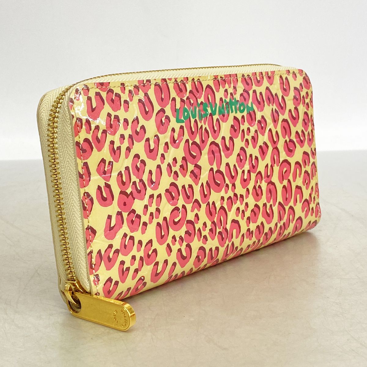 Louis Vuitton Wallet Vernis Leopard Zippy Blanc Corail — view 2