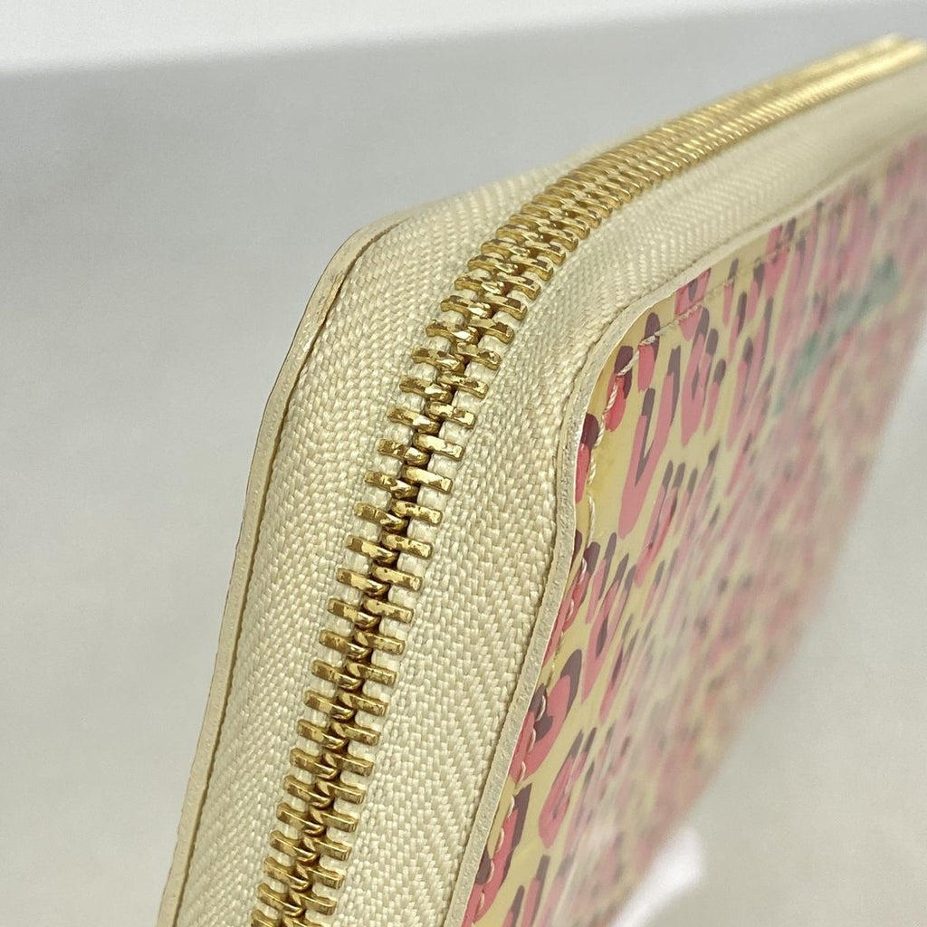 Louis Vuitton Wallet Vernis Leopard Zippy Blanc Corail — view 6