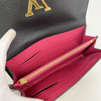 Louis Vuitton Wallet Taurillon Portefeuille Capucines Noir — view 3