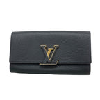 Louis Vuitton Wallet Taurillon Portefeuille Capucines Noir