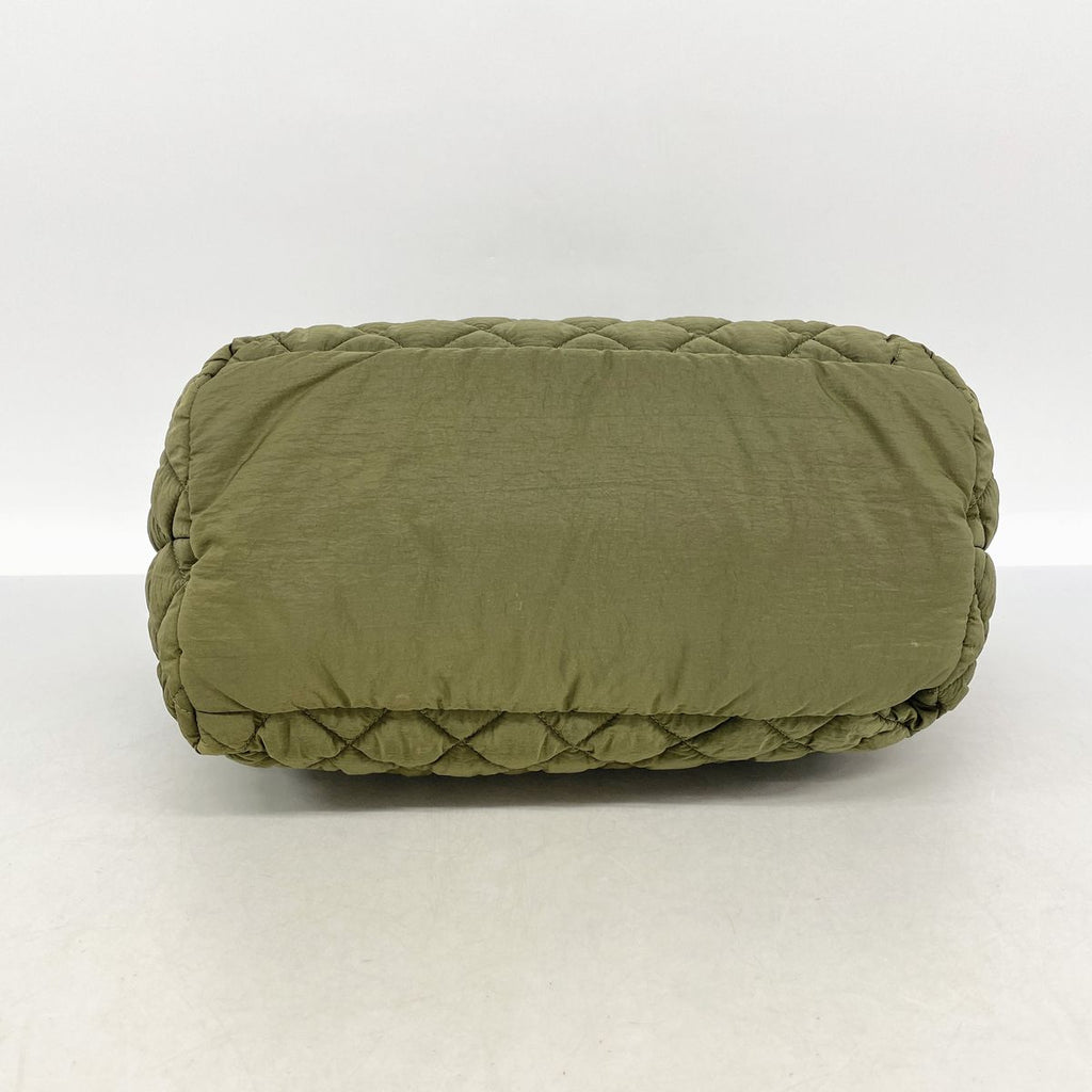 Chanel Tote Bag Coco Cocoon Nylon Khaki Green Silver — view 3